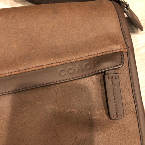 ☀️ HP☀️NWT Distressed Leather Coach Messenger Bag - Picture 5 of 6
